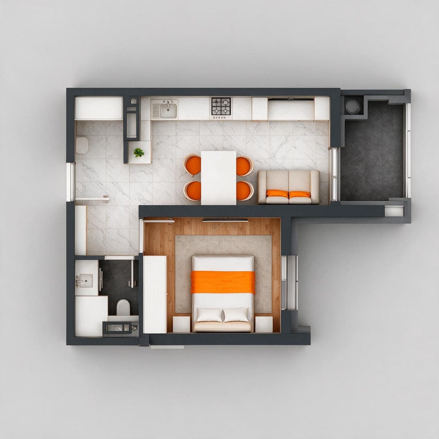 Planimetria apartamentului 13