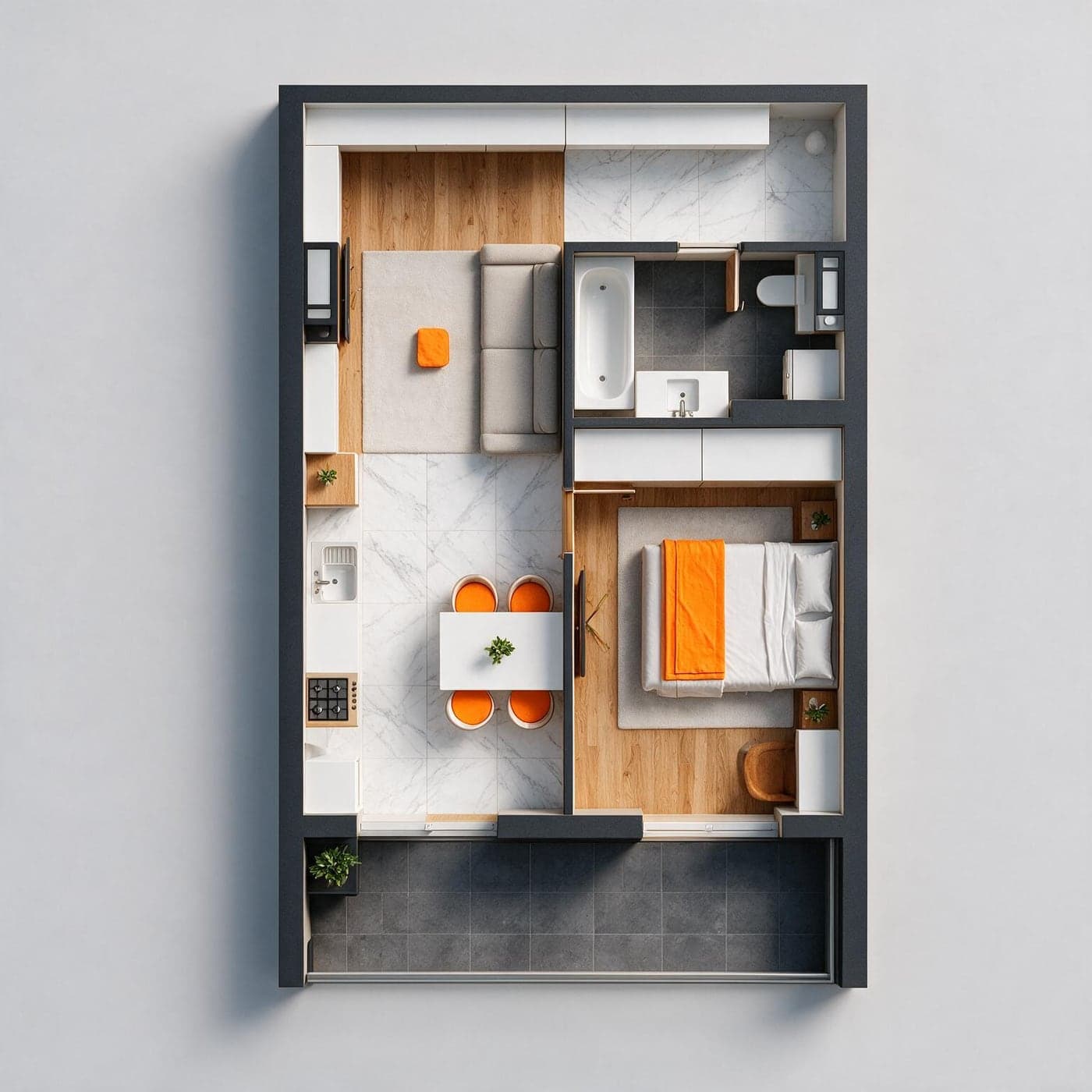 Planimetria apartamentului 16