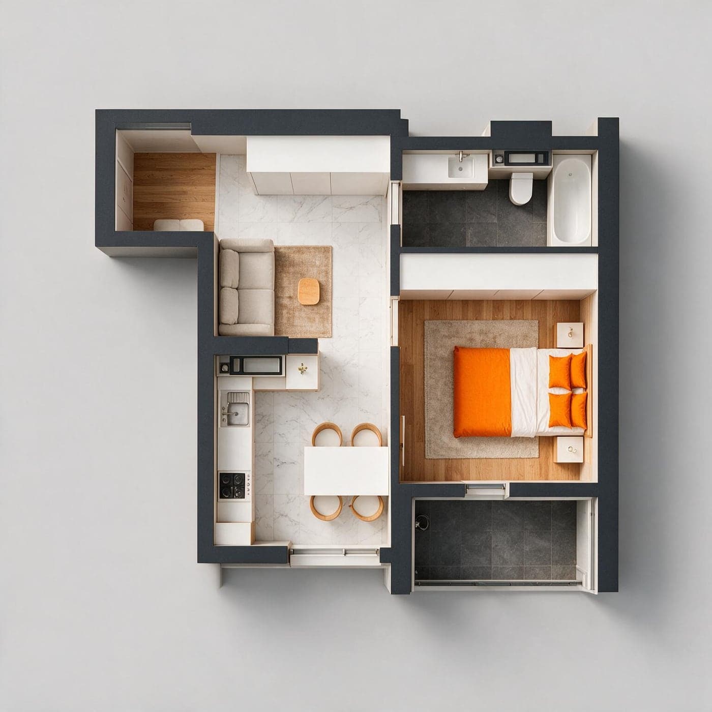 Planimetria apartamentului 21