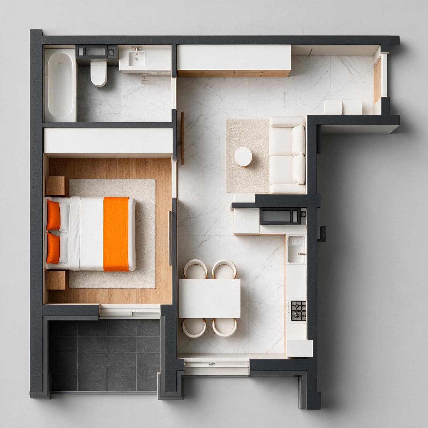 Planimetria apartamentului 26