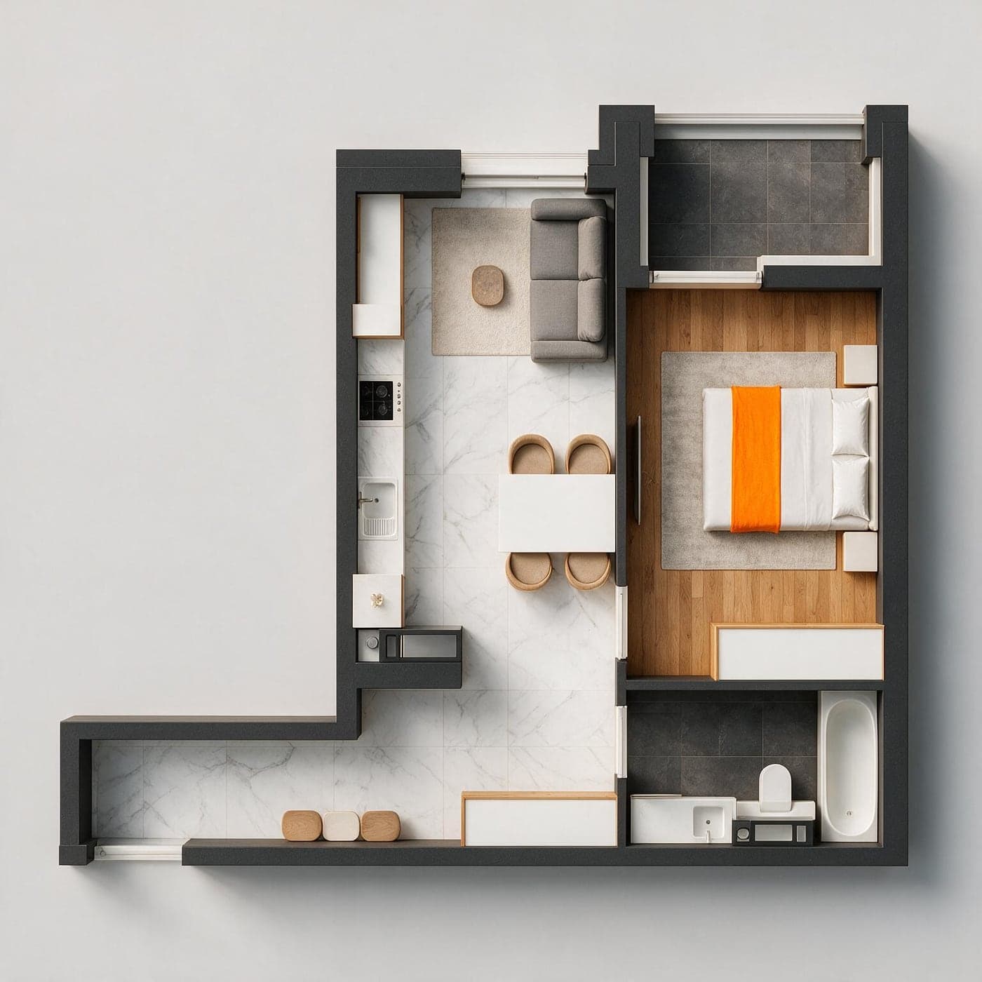 Planimetria apartamentului 32