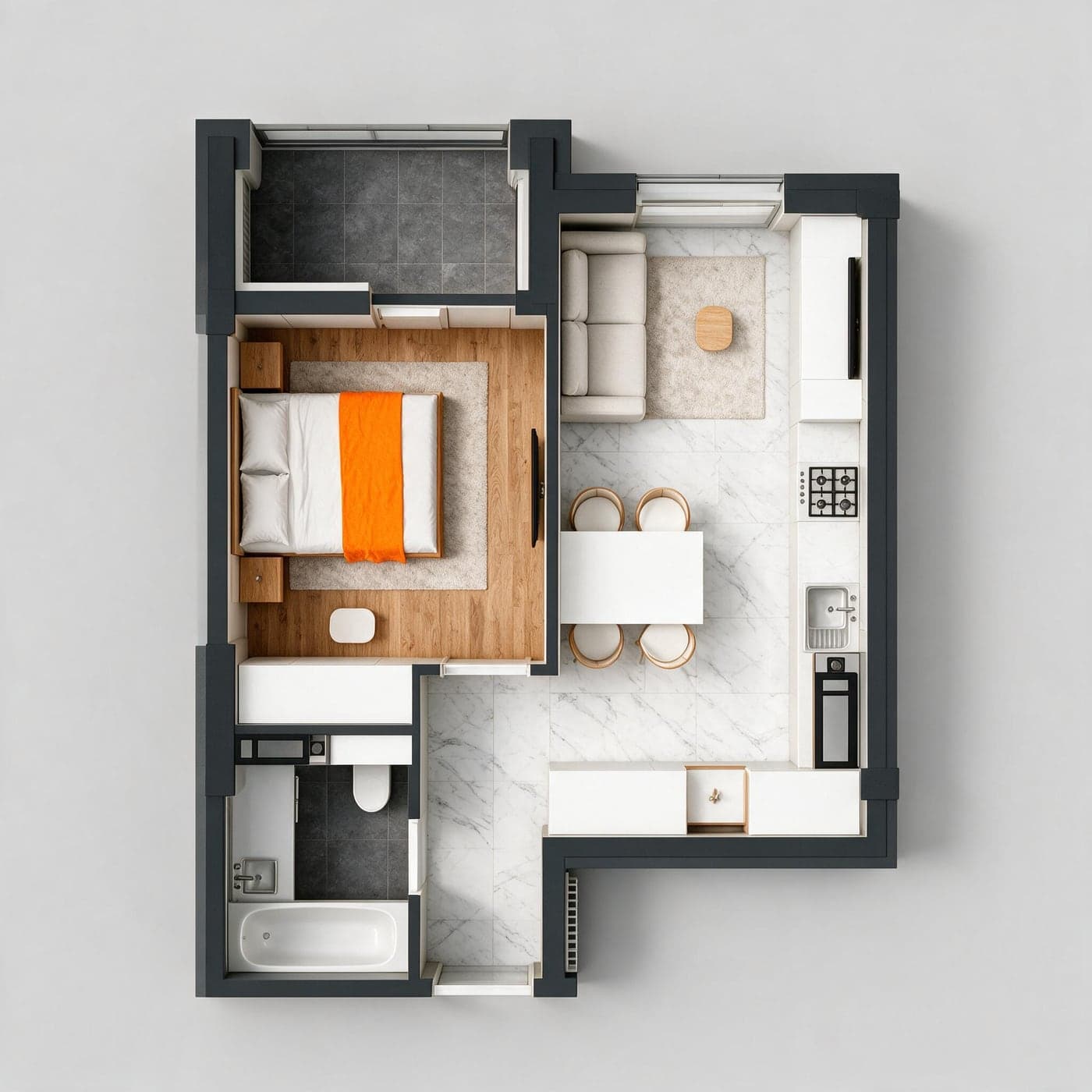 Planimetria apartamentului 33