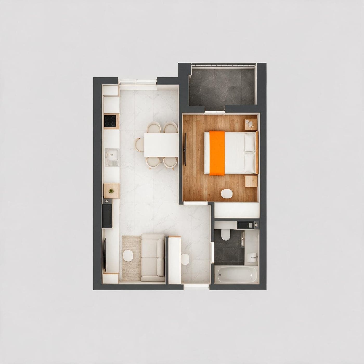 Planimetria apartamentului 34