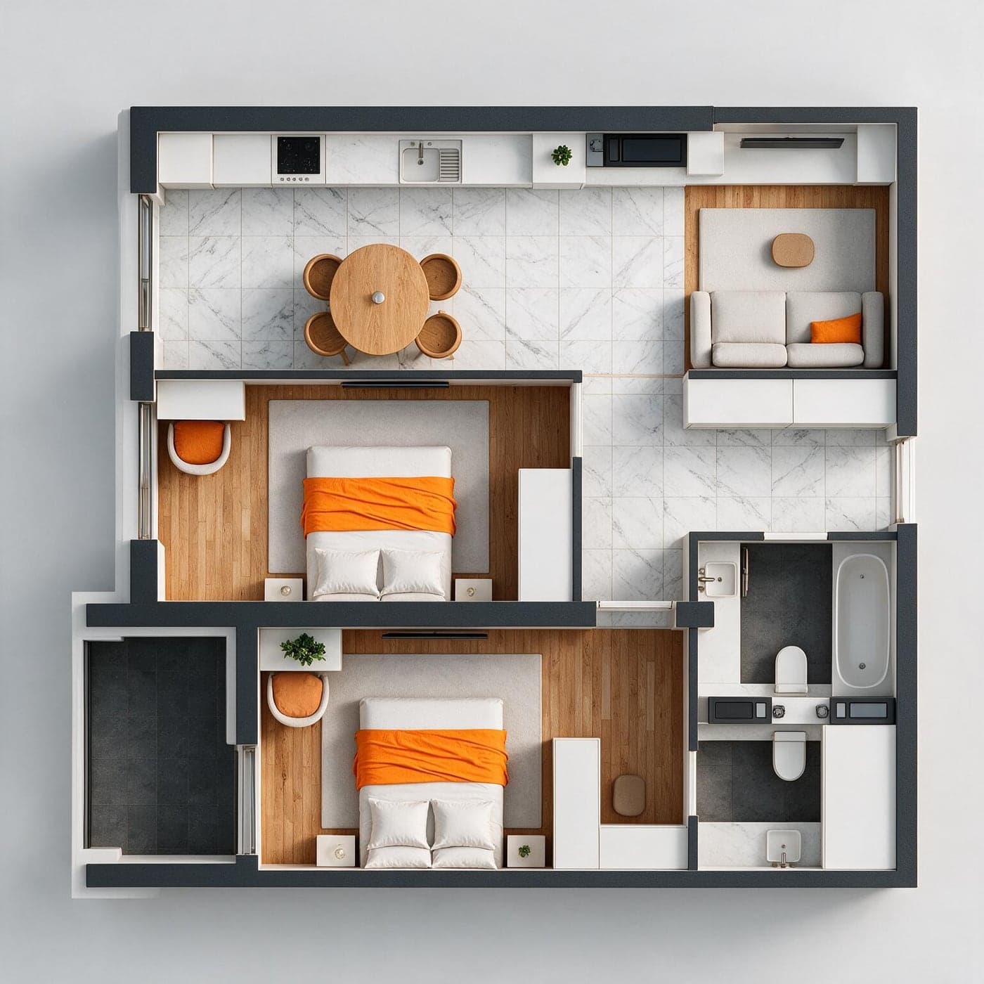 Planimetria apartamentului 3