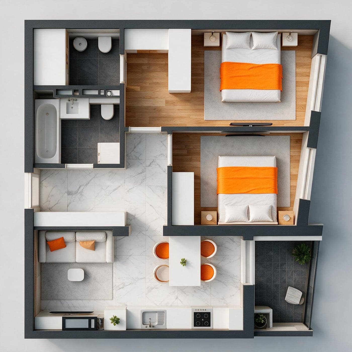 Planimetria apartamentului 7