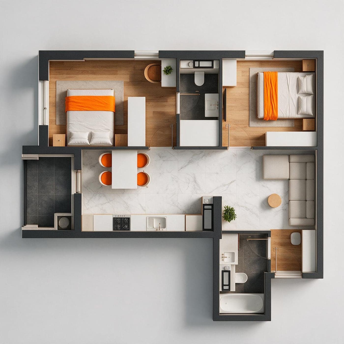 Planimetria apartamentului 8